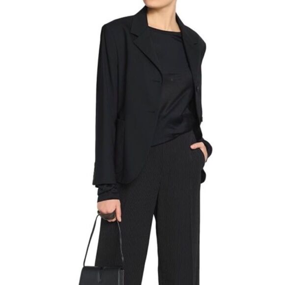 Jil Sander Black Wool Silk Blazer - Picture 1 of 7